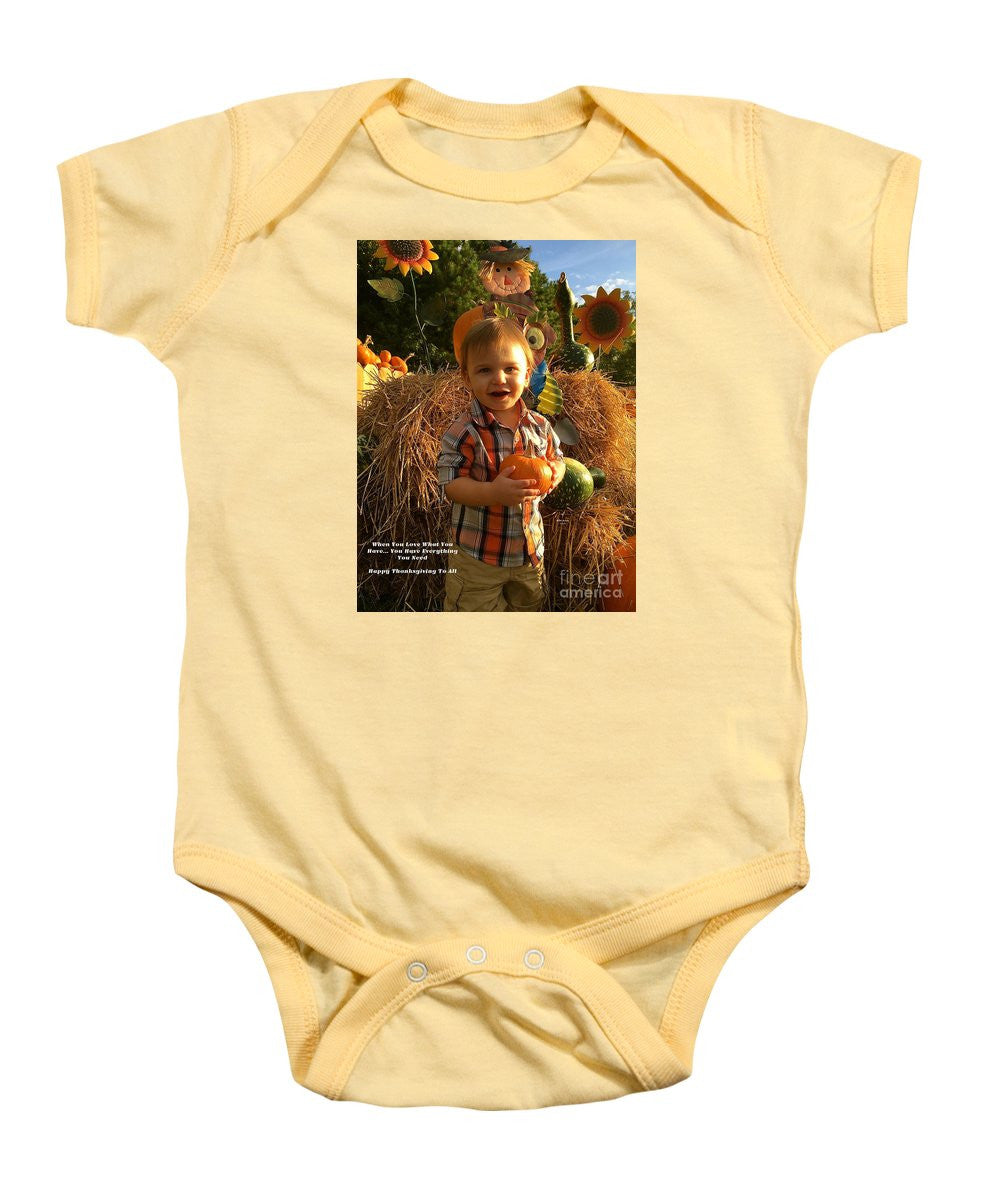 Baby Onesie - Happy Thanksgiving To All