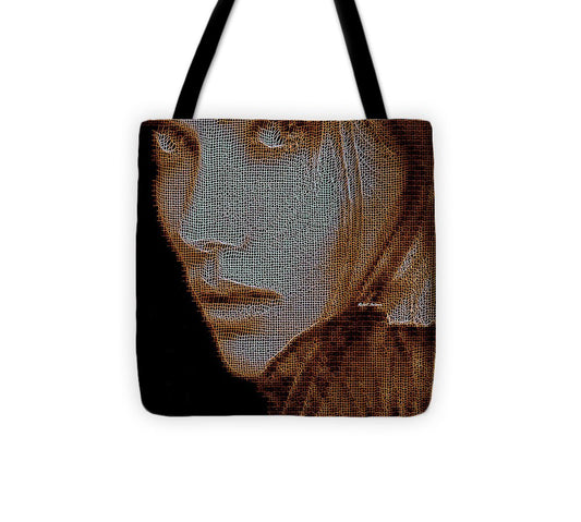 Visage caché en sépia - Sac fourre-tout