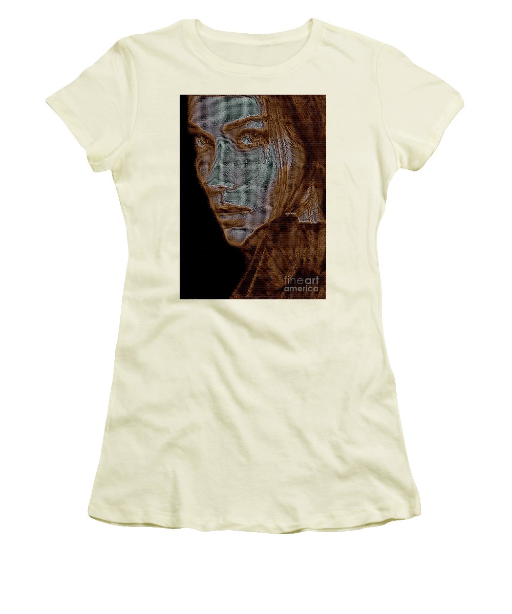 Hidden Face In Sepia - Women's T-Shirt (Athletic Fit)