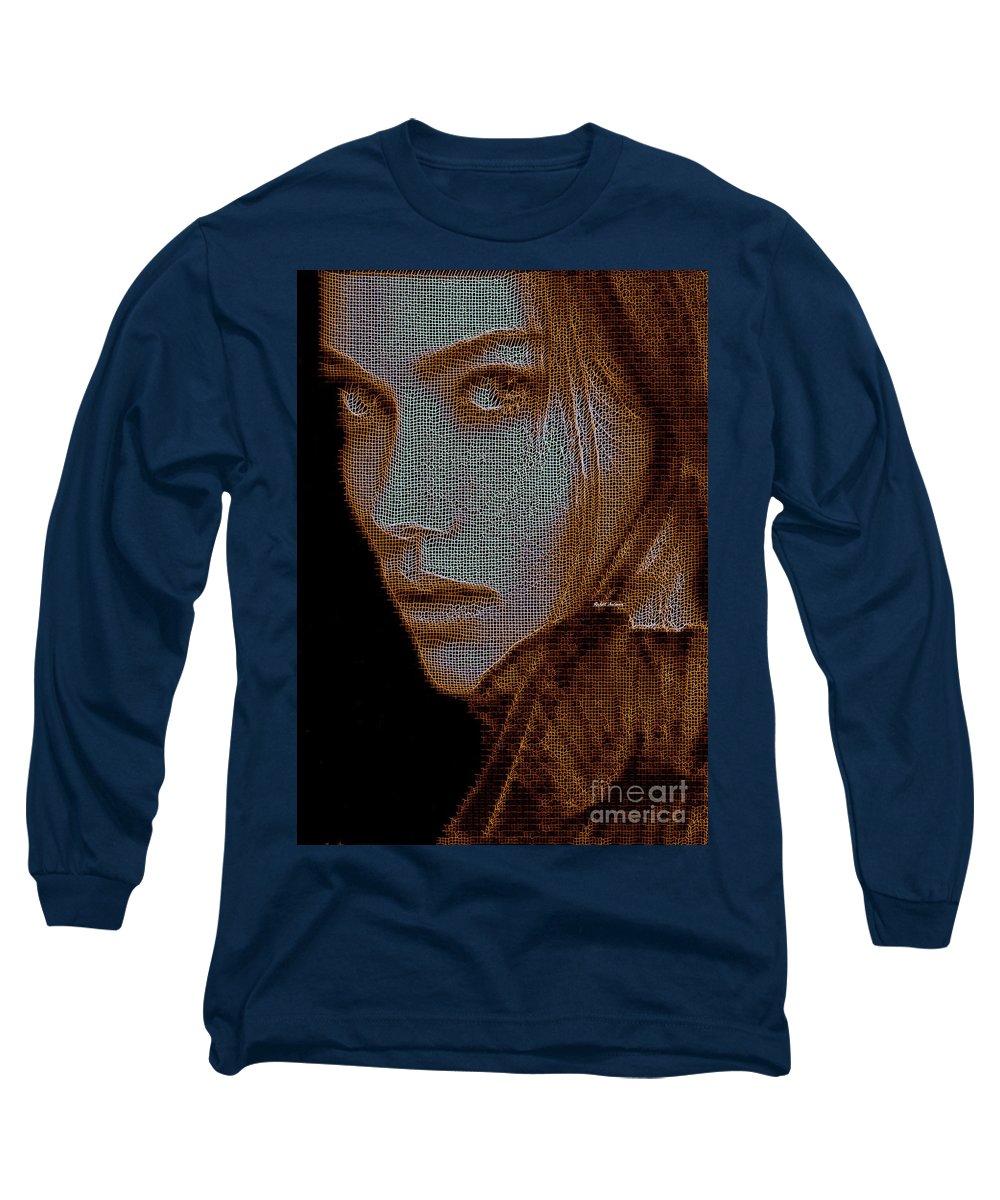 Hidden Face In Sepia - Long Sleeve T-Shirt