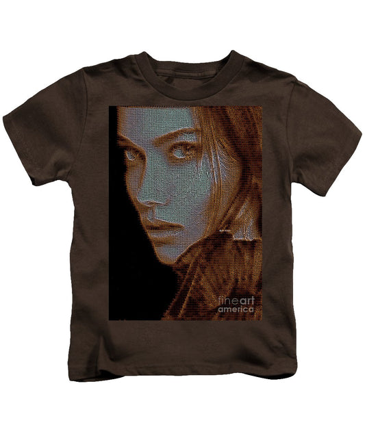 Hidden Face In Sepia - Kids T-Shirt