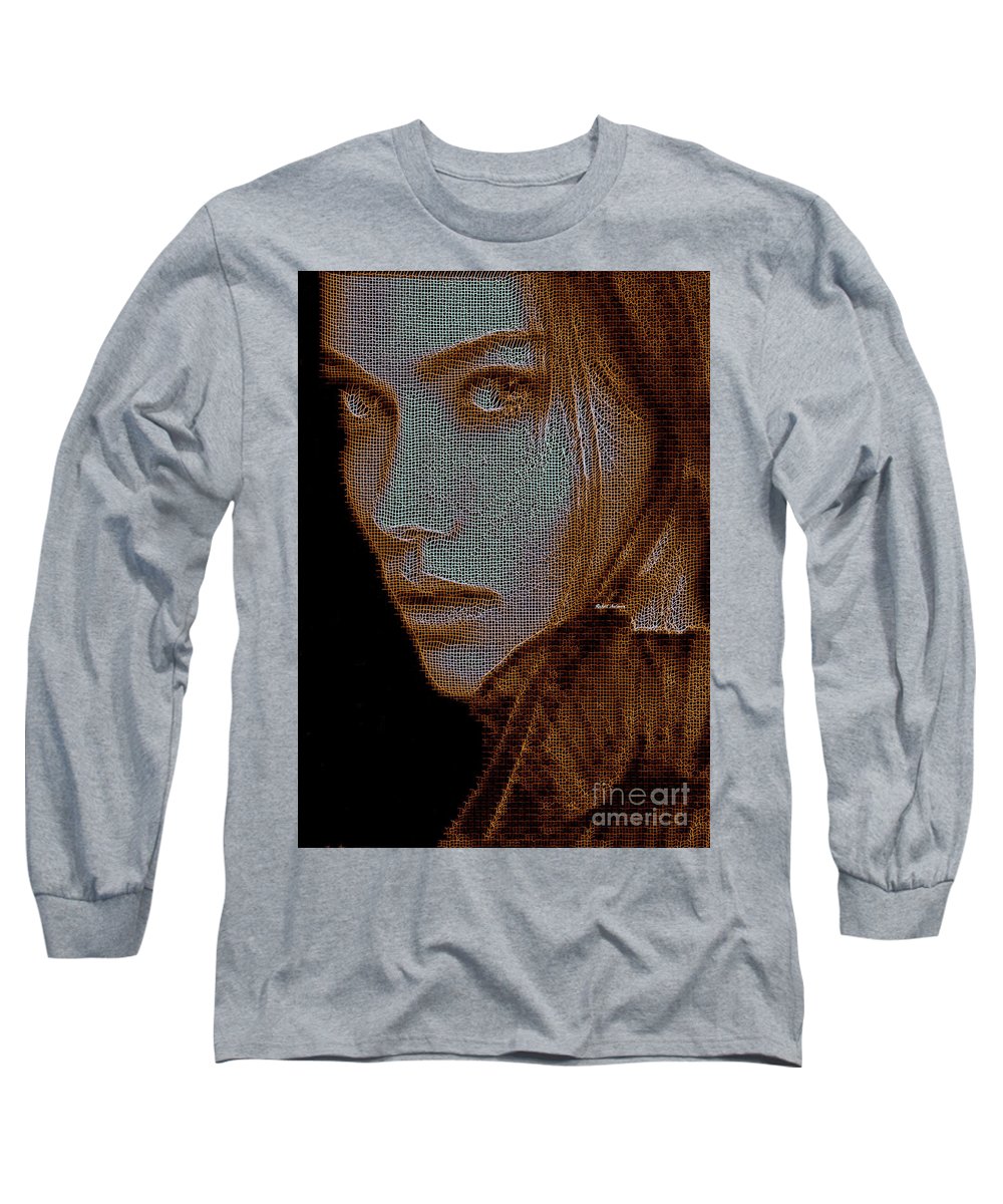 Hidden Face In Sepia - Long Sleeve T-Shirt