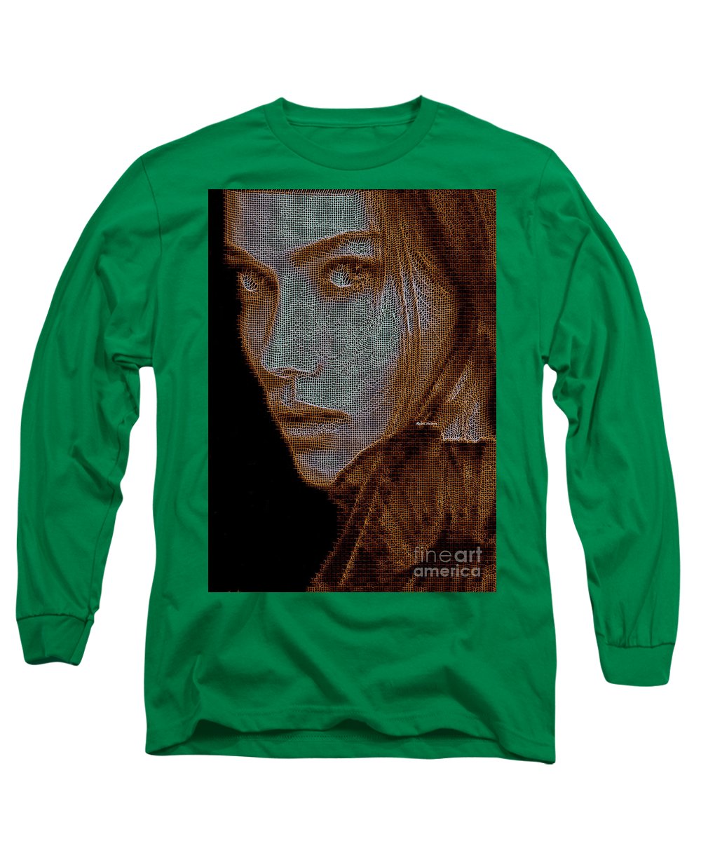 Hidden Face In Sepia - Long Sleeve T-Shirt