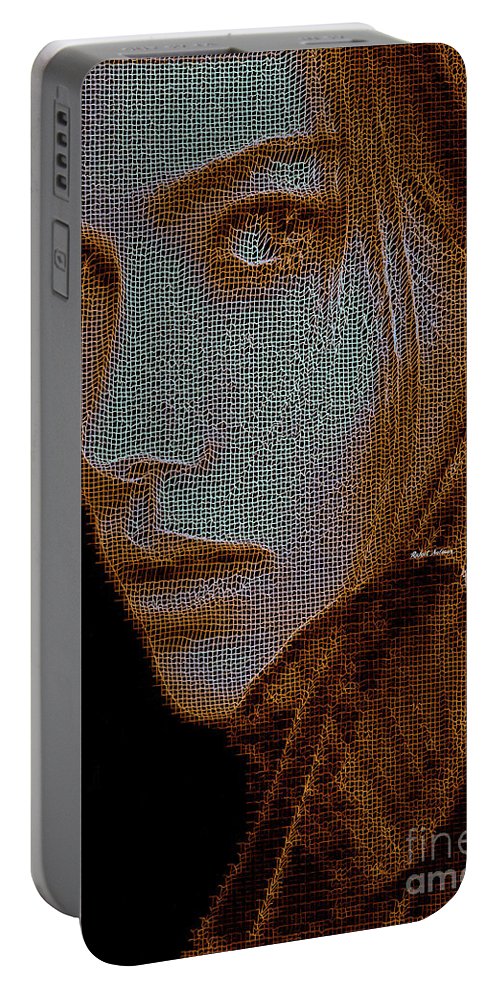 Hidden Face In Sepia - Portable Battery Charger