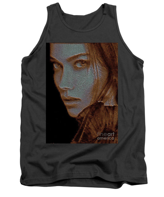 Hidden Face In Sepia - Tank Top