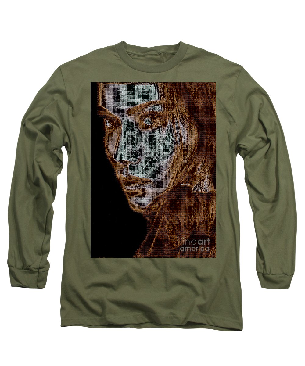 Hidden Face In Sepia - Long Sleeve T-Shirt