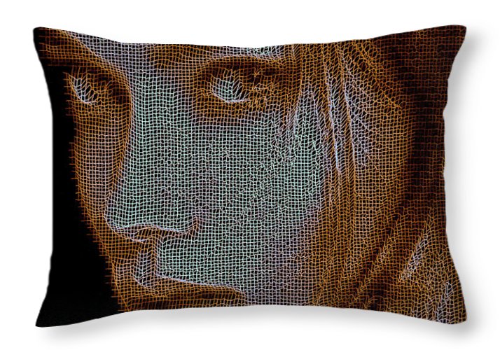 Hidden Face In Sepia - Throw Pillow