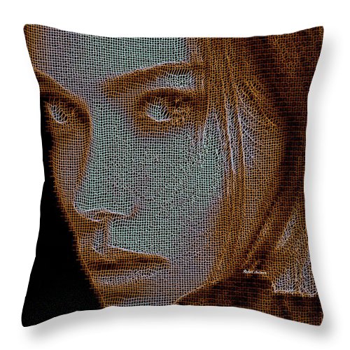 Hidden Face In Sepia - Throw Pillow