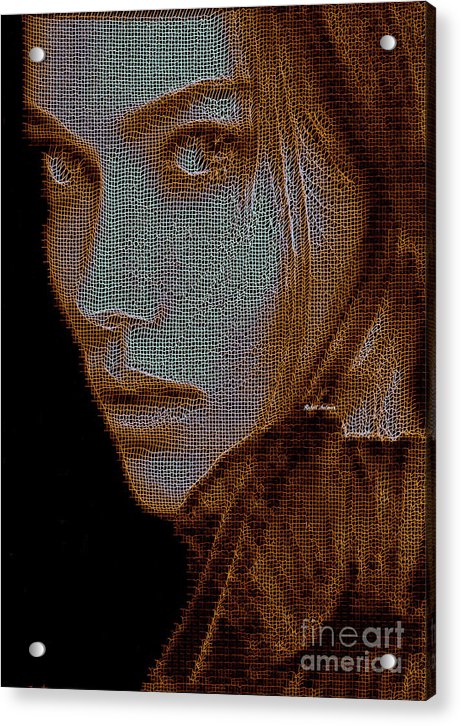 Hidden Face In Sepia - Acrylic Print