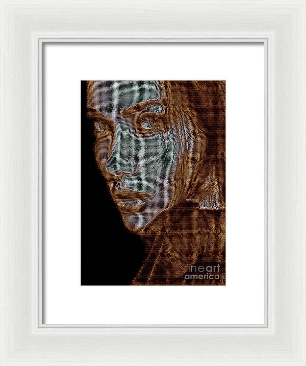 Hidden Face In Sepia - Framed Print