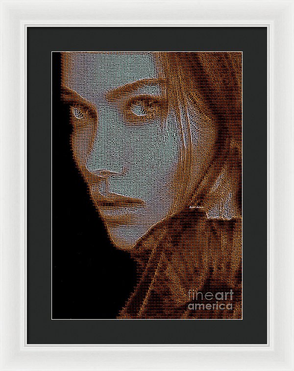 Hidden Face In Sepia - Framed Print