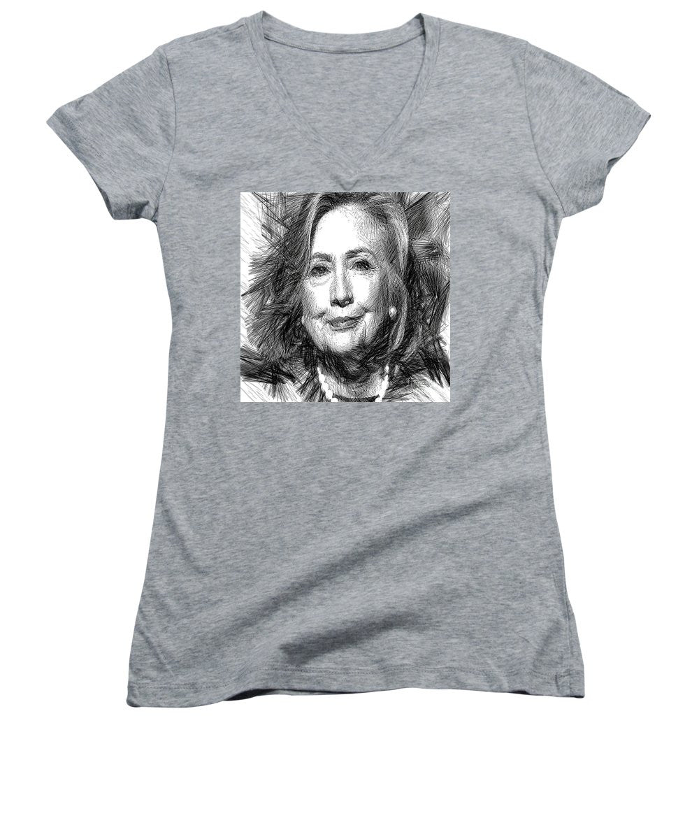 Women's V-Neck T-Shirt (Junior Cut) - Hillary Rodham Clinton