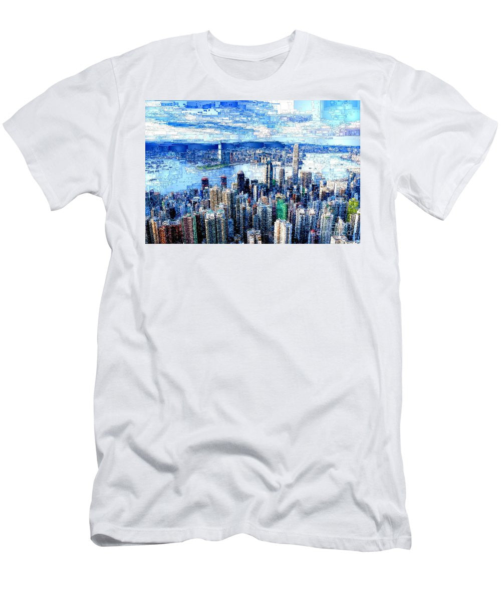 T-shirt pour homme (coupe ajustée) - Hong Kong, Chine