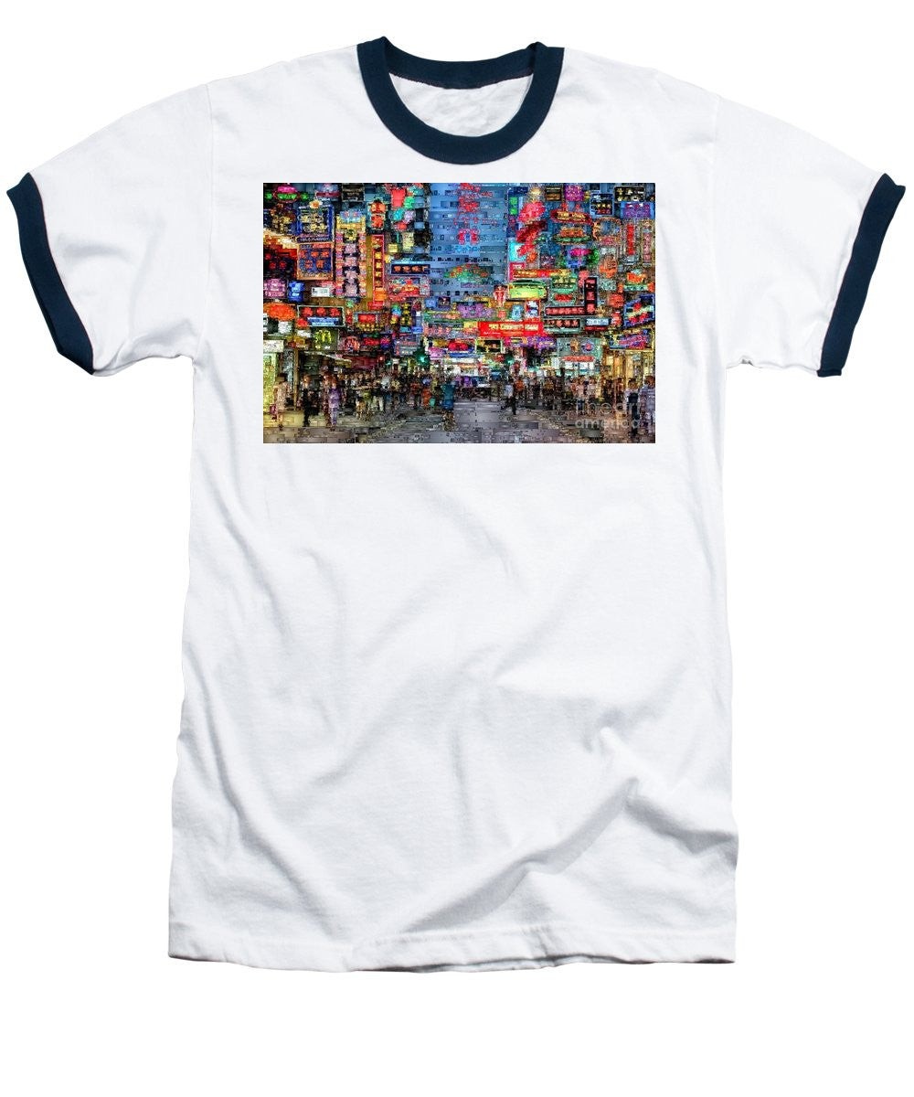 Baseball T-Shirt - Hong Kong City Nightlife