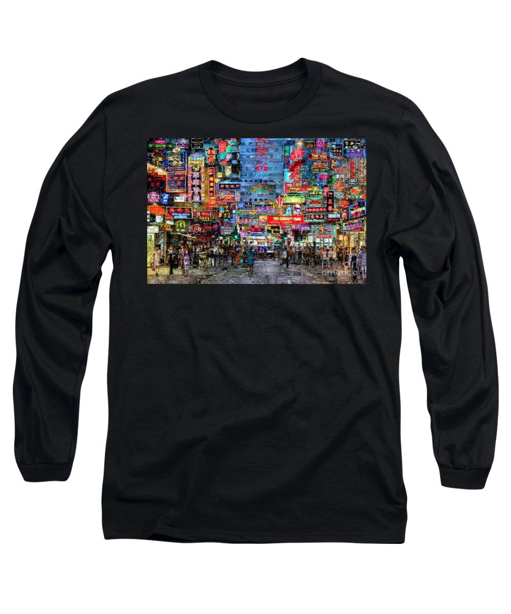 Long Sleeve T-Shirt - Hong Kong City Nightlife