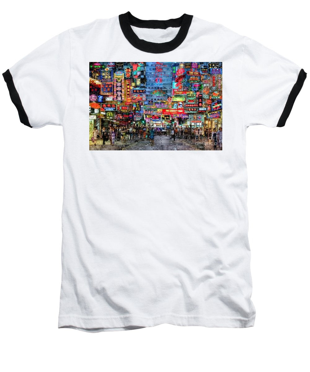 Baseball T-Shirt - Hong Kong City Nightlife