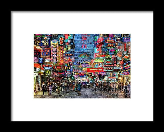 Framed Print - Hong Kong City Nightlife