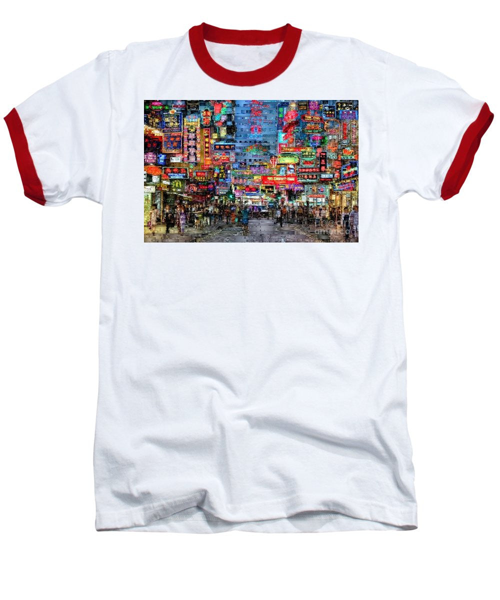 Baseball T-Shirt - Hong Kong City Nightlife