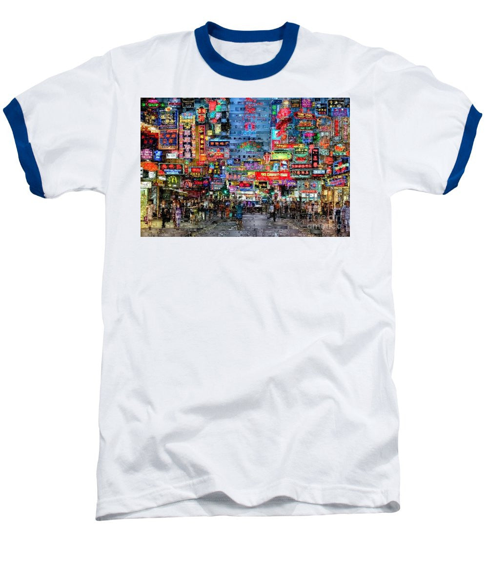 Baseball T-Shirt - Hong Kong City Nightlife