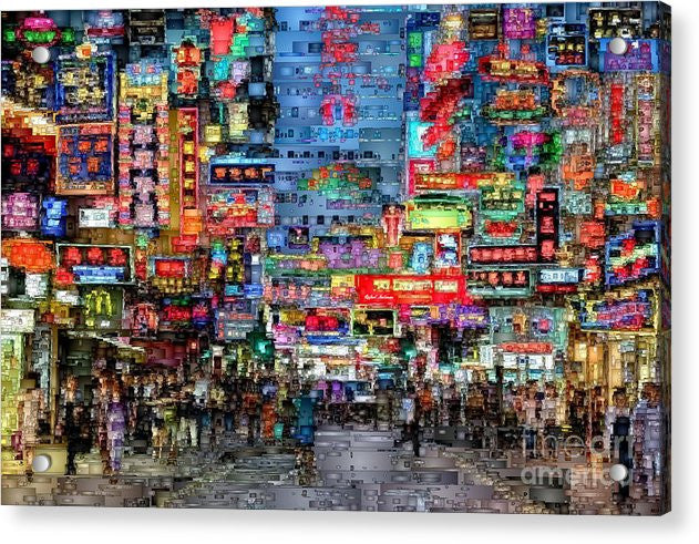 Acrylic Print - Hong Kong City Nightlife