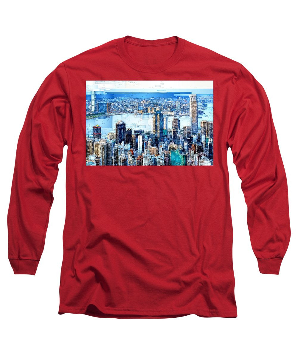 Long Sleeve T-Shirt - Hong Kong Skyline