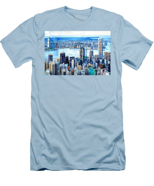 T-shirt pour homme (coupe ajustée) - Horizon de Hong Kong