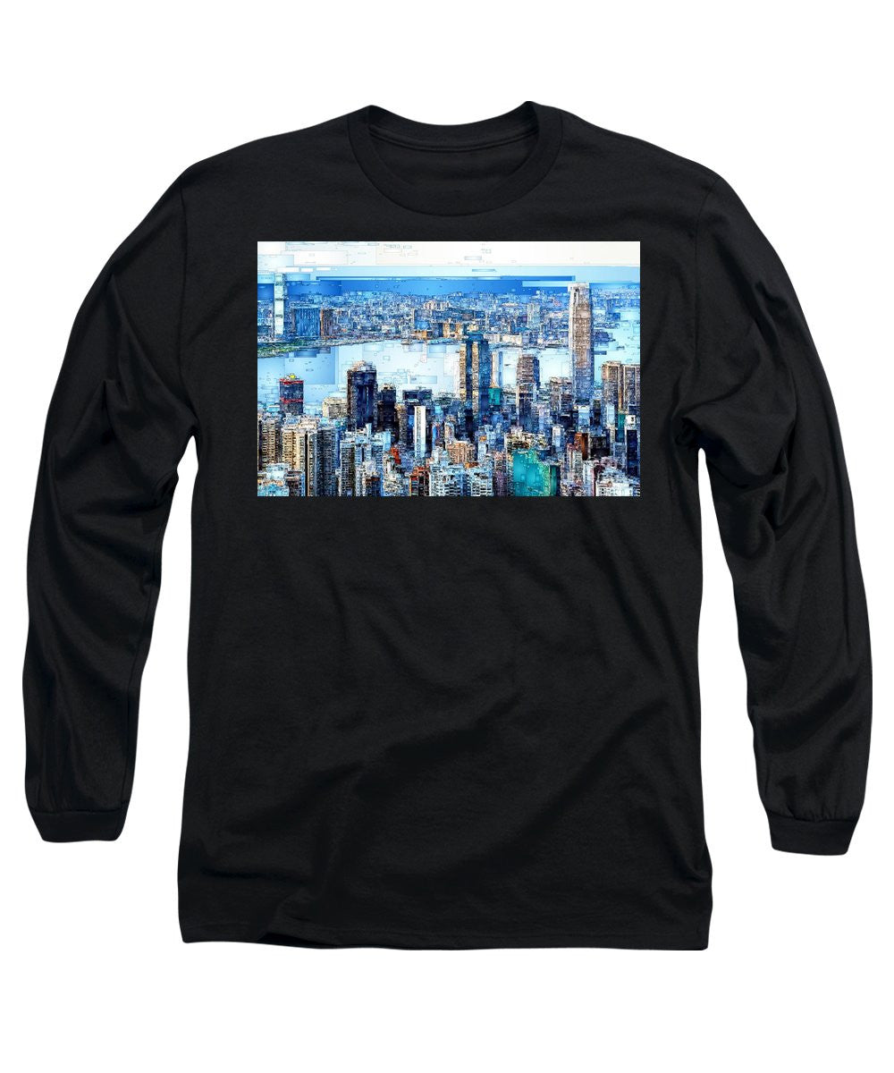 Long Sleeve T-Shirt - Hong Kong Skyline