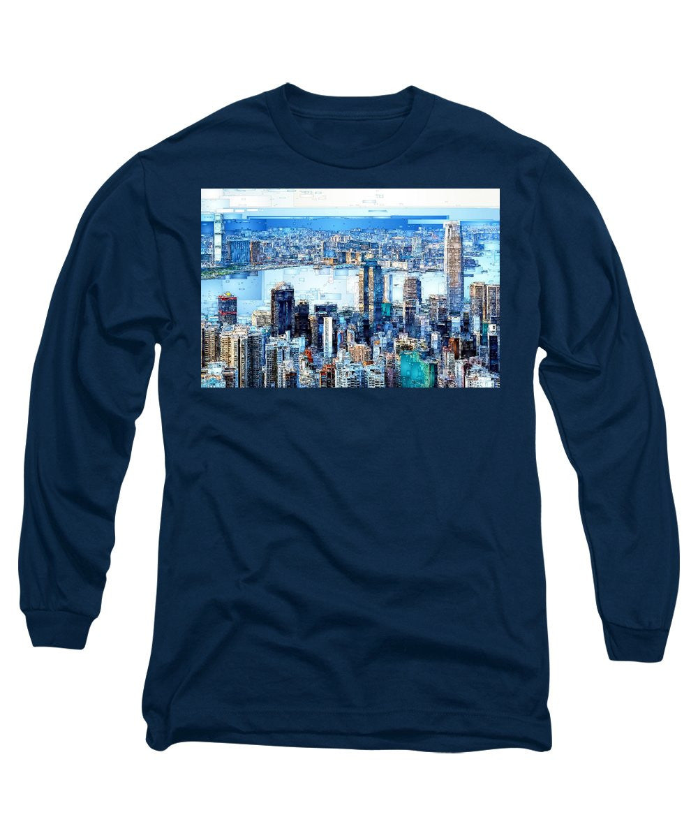 Long Sleeve T-Shirt - Hong Kong Skyline