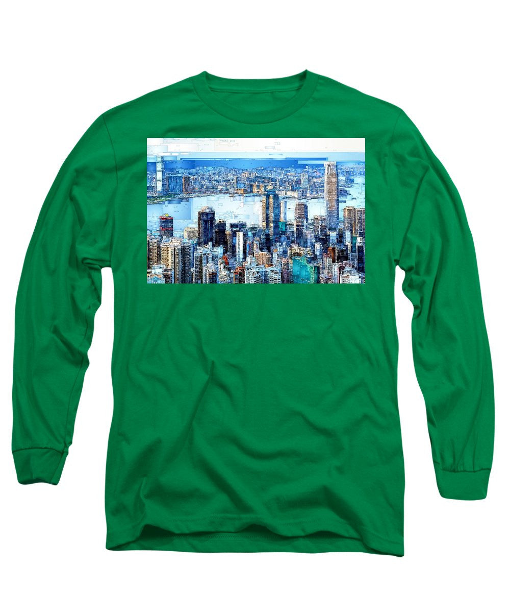 Long Sleeve T-Shirt - Hong Kong Skyline