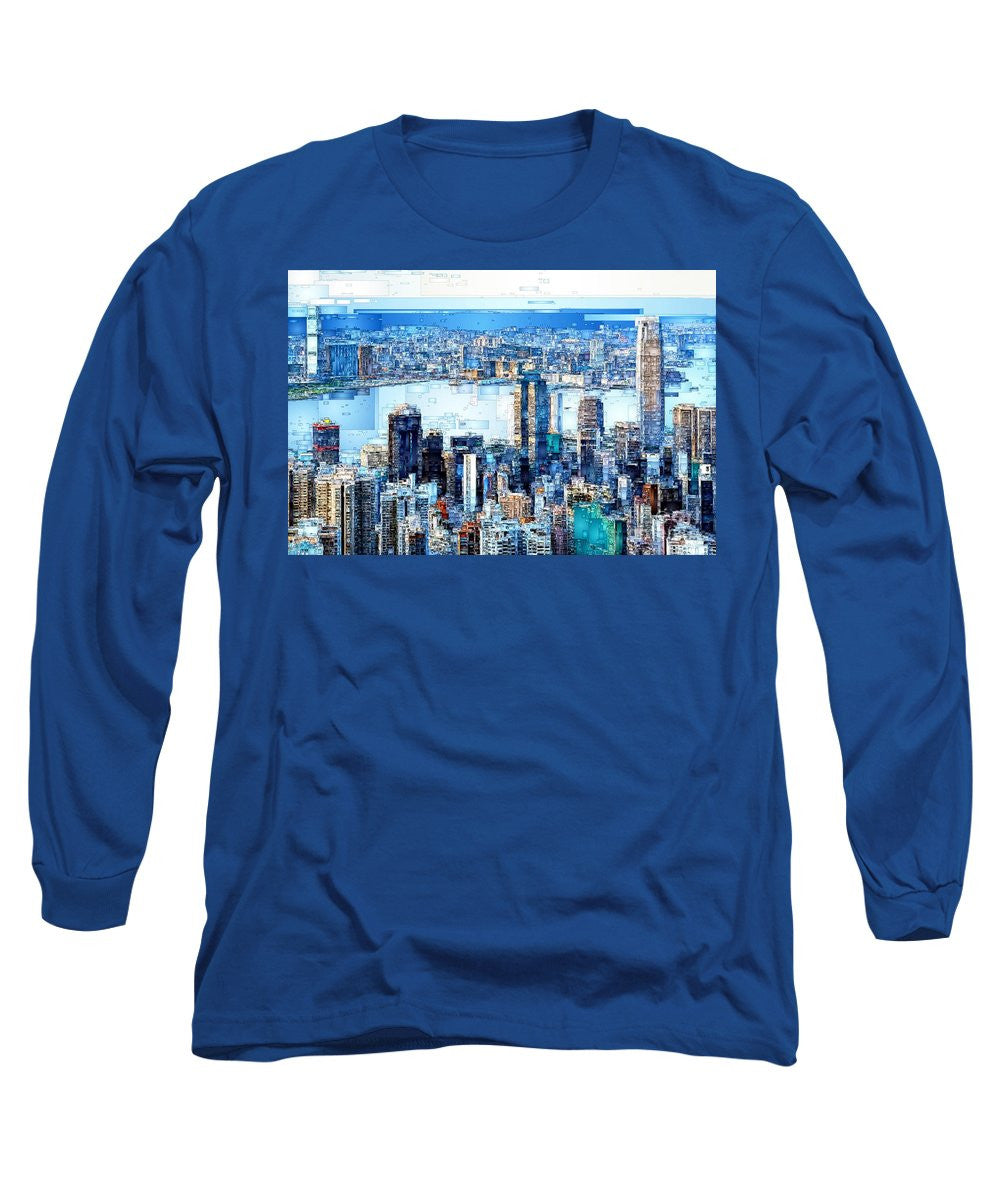 Long Sleeve T-Shirt - Hong Kong Skyline