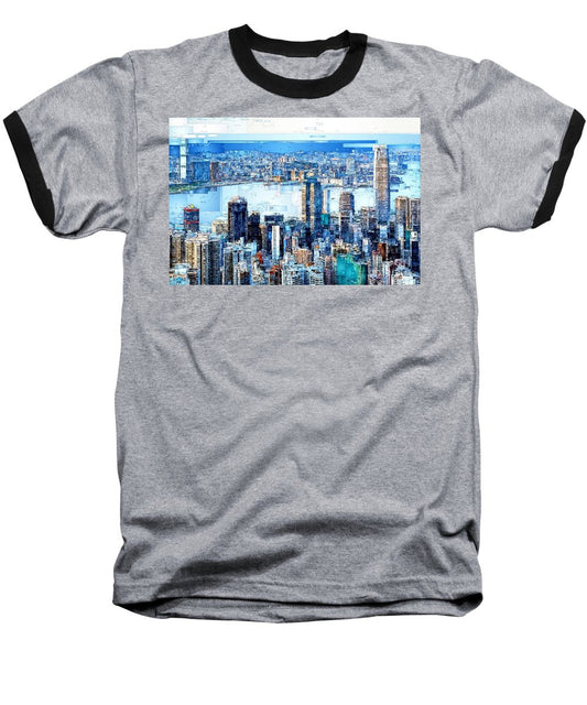 Baseball T-Shirt - Hong Kong Skyline