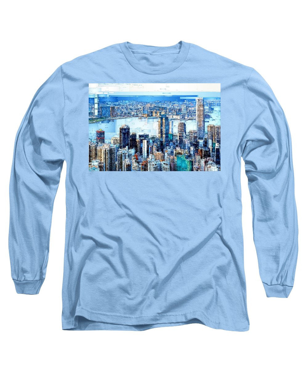 Long Sleeve T-Shirt - Hong Kong Skyline