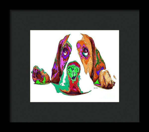 Framed Print - I Have Been Good, I Promise. Pet Series