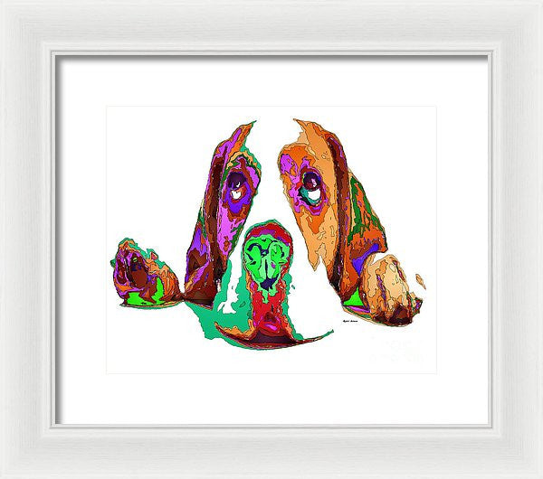 Framed Print - I Have Been Good, I Promise. Pet Series