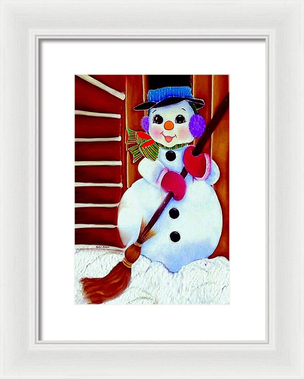 I Will Clean Your Snow For Free - Framed Print