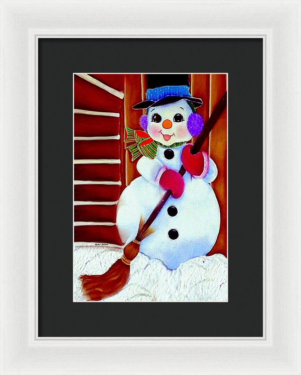 I Will Clean Your Snow For Free - Framed Print