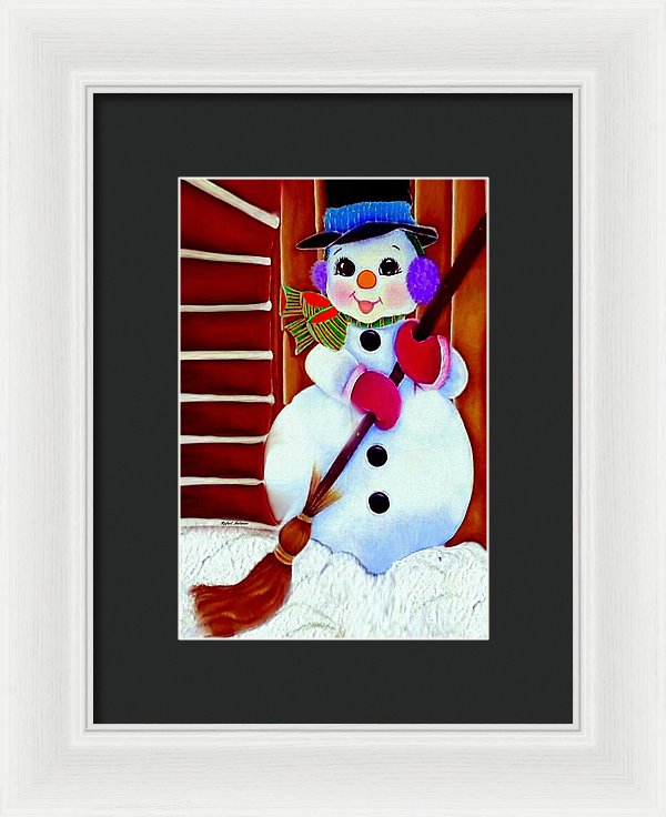 I Will Clean Your Snow For Free - Framed Print