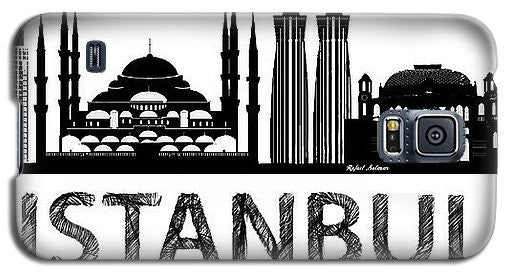 Phone Case - Istanbul Silhouette Sketch In Black And White