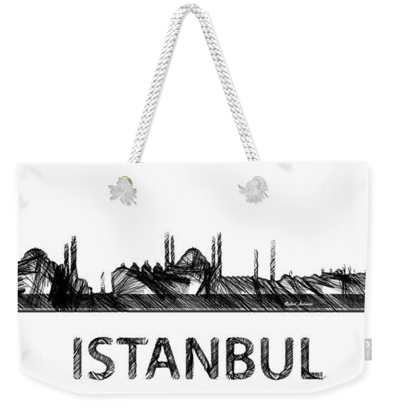 Weekender Tote Bag - Istanbul Silouhette Sketch