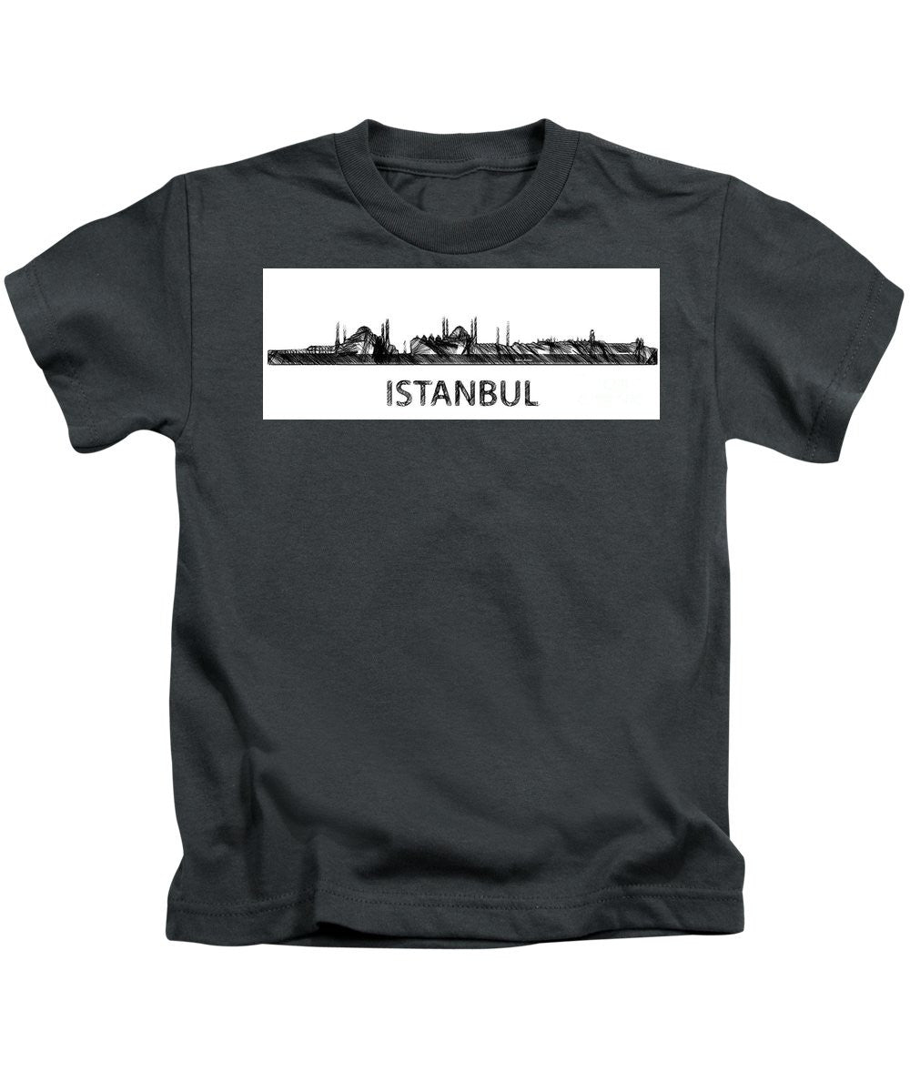 Kids T-Shirt - Istanbul Silouhette Sketch