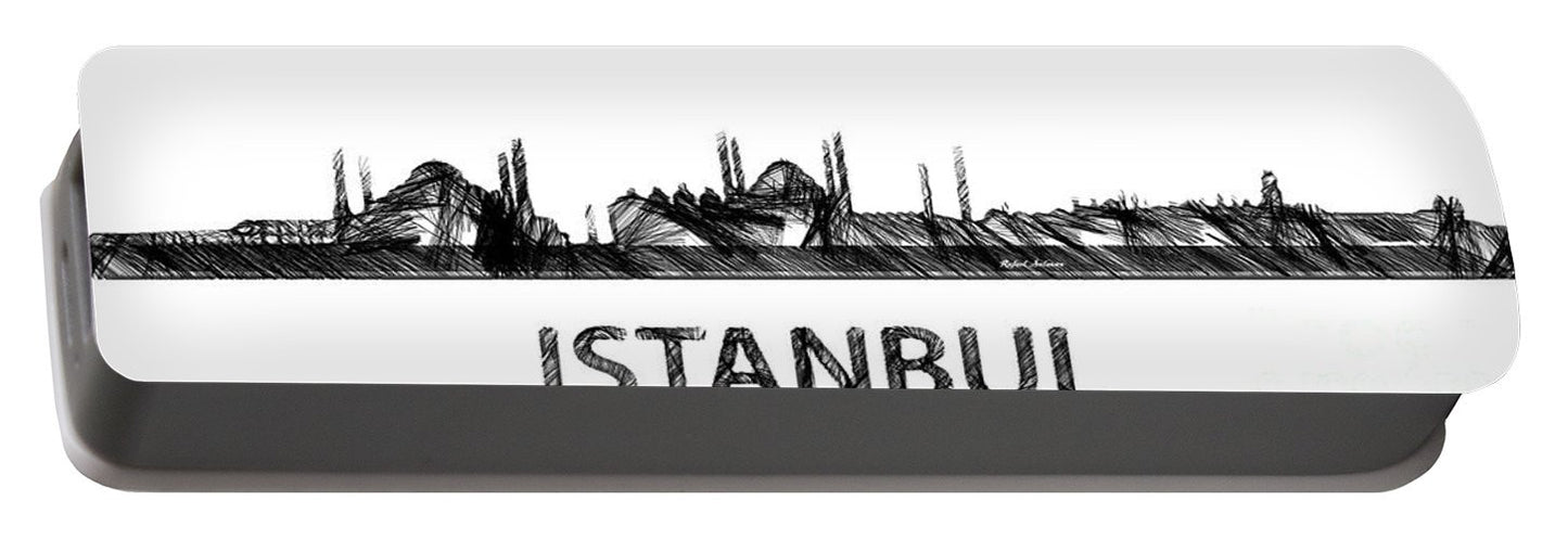 Portable Battery Charger - Istanbul Silouhette Sketch