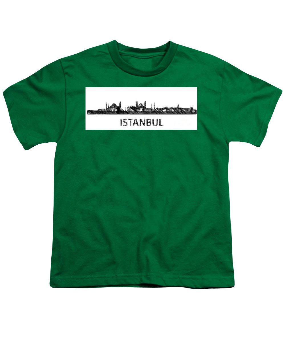 Youth T-Shirt - Istanbul Silouhette Sketch