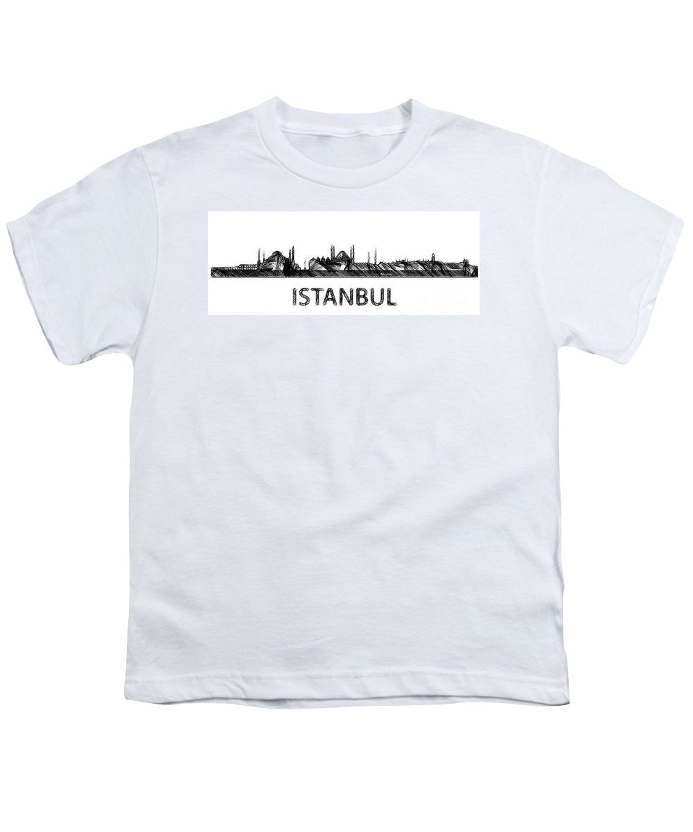 Youth T-Shirt - Istanbul Silouhette Sketch