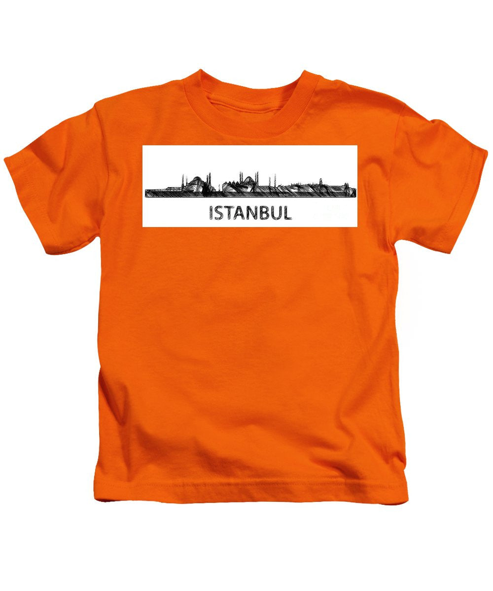 Kids T-Shirt - Istanbul Silouhette Sketch