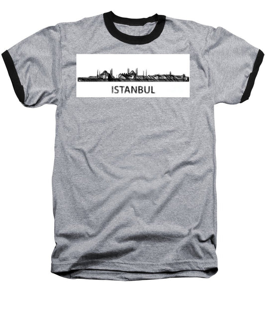 Baseball T-Shirt - Istanbul Silouhette Sketch