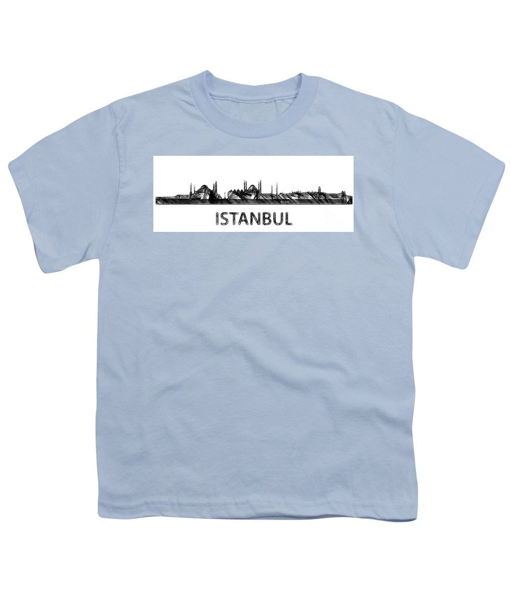 Youth T-Shirt - Istanbul Silouhette Sketch