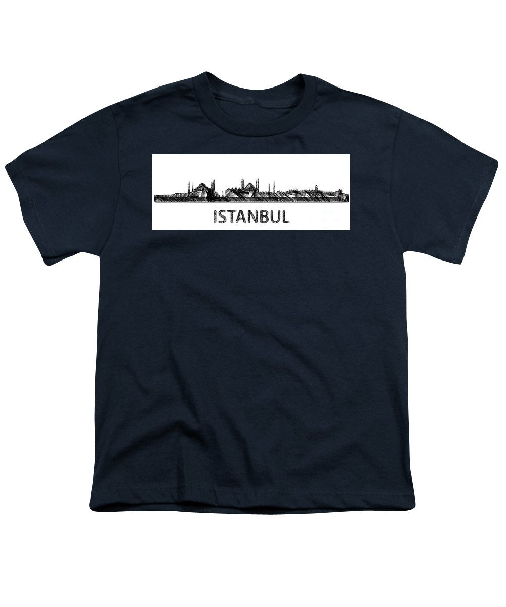 Youth T-Shirt - Istanbul Silouhette Sketch