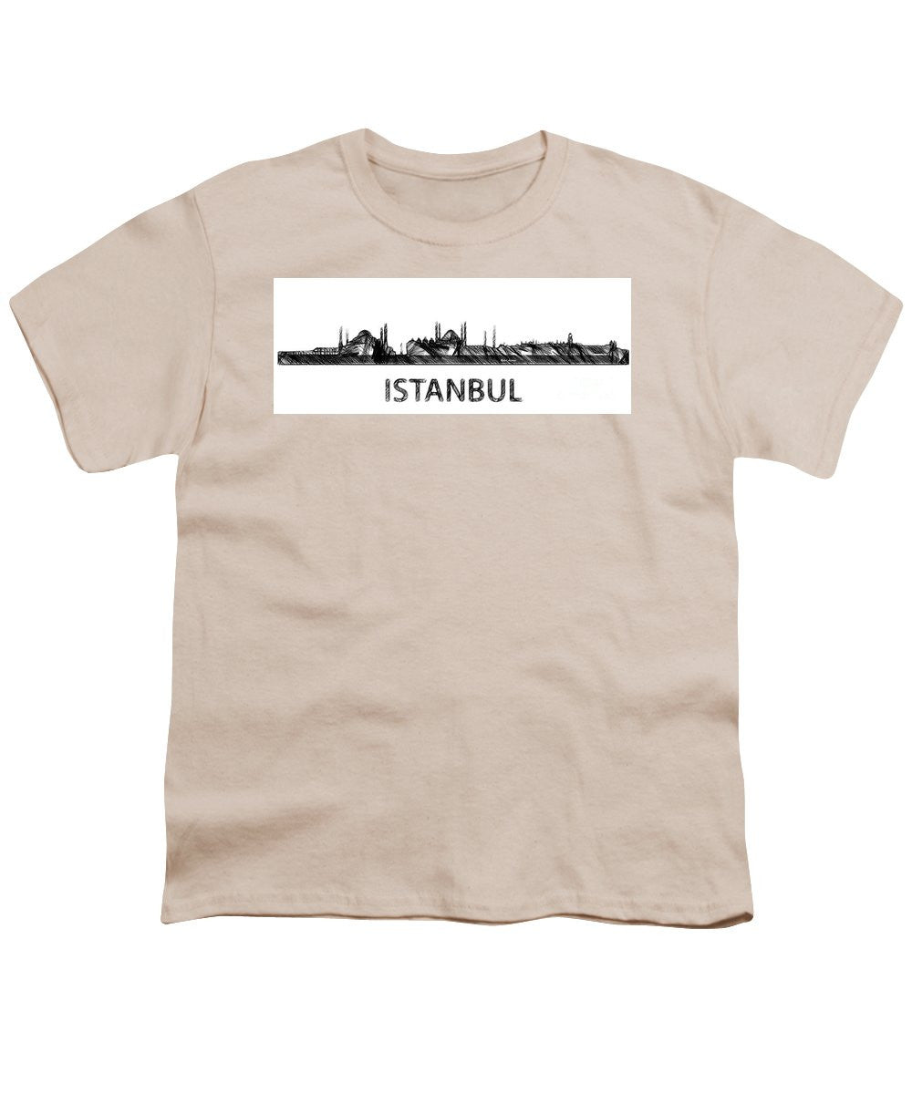 Youth T-Shirt - Istanbul Silouhette Sketch