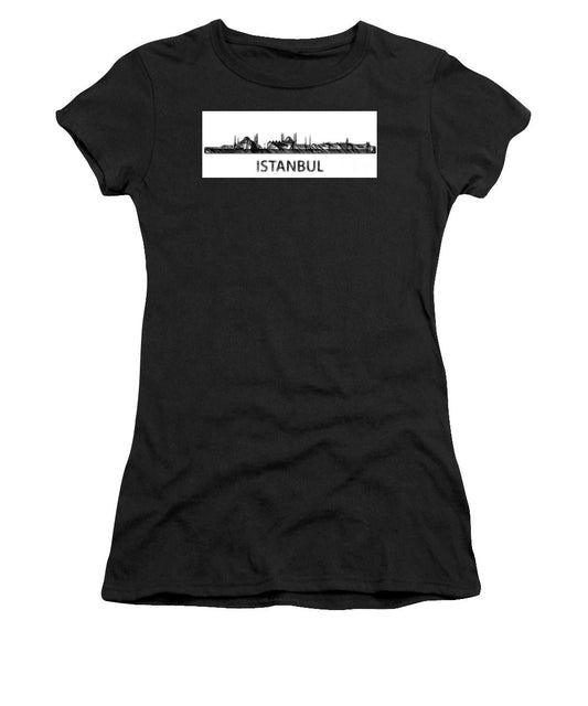 T-shirt pour femme (coupe junior) - Istanbul Silhouette Sketch