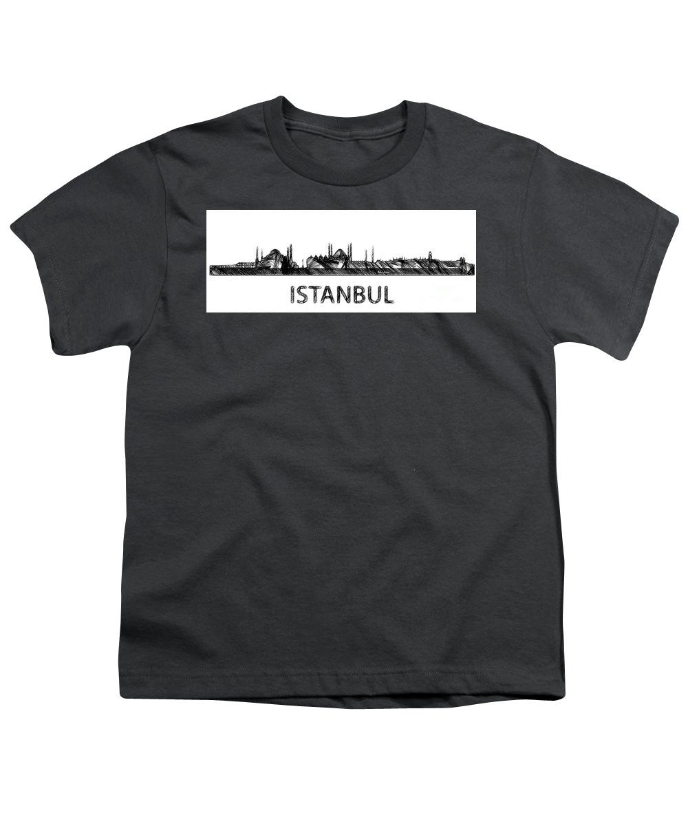 Youth T-Shirt - Istanbul Silouhette Sketch